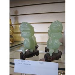 2 JADE DRAGONS
