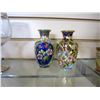 Image 3 : CLOISONNE VASES, EASTERN PLATE, AND PAINTED EGG