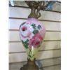 Image 2 : MID CENTURY TABLE LAMP AND GLASS AND METAL DECORATION