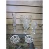Image 1 : CRYSTAL BOWL ON STAND, SALT AND PEPPER, AND VASE