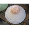 Image 3 : ANTIQUE MILK GLASS LAMP SHADES GREEN AND PINK