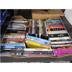 3 BOXES OF DVDS