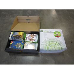 XBOX 360 CONSOLE AND GAMES