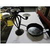 Image 1 : LOT OF 3 CAST IRON POT FRYING PAN W/ CAST CANDLE STAND