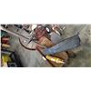 Image 1 : LOT OF BROOM, PICK AXE, FIRE EXTINGUISHER, AND TENT PEGS