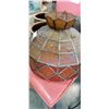 Image 3 : VINTAGE STAINED GLASS HANGING LIGHT