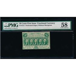50 Cent First Issue Fractional Note PMG 58
