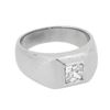 Image 1 : 18KT White Gold 0.80ct Diamond Ring