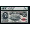 Image 1 : 1917 $2 Legal Tender Note PMG 64