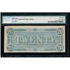 Image 2 : 1864 $20 Confederate States of America Note PCGS 58EPQ