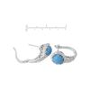 Image 2 : 14KT White Gold 1.96ctw Turquoise and Diamond Earrings