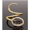 Image 1 : 18KT Yellow Gold 1.80ct Smokey Quartz and Diamond Ring