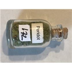 Glass Jar Filled with GREEN PERiDOTS Gemstones 25 Grams