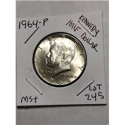 1964 P Silver Kennedy Half Dollar MS Plus High Grade