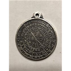 Old AZTEC Calendar Coin Pendent Looks to be Silver