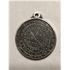 Image 1 : Old AZTEC Calendar Coin Pendent Looks to be Silver
