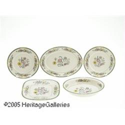 FIVE AMERICAN PORCELAIN PIECES RCoxon Belleek, c.