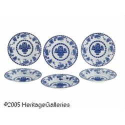 SIX BRITISH PORCELAIN BOWLS RClementson Bros., c.