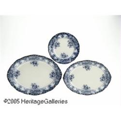 THREE BRITISH PORCELAIN SERVING PIECES RJ. H. W. 