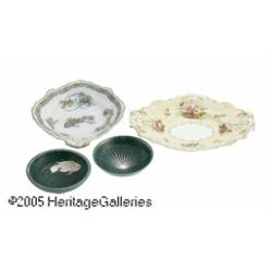 TWO ENGLISH AND TWO SWEDISH PORCELAIN SERVING PIE