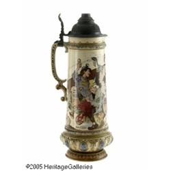 A GERMAN EARTHENWARE STEIN RMettlach, c.1896 R RT
