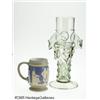 Image 1 : A GERMAN EARTHENWARE STEIN AND A GLASS RÖMER RVil