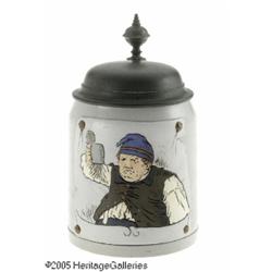 A GERMAN STONEWARE STEIN RMettlach, c.1890 R RThe