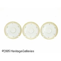 THREE 'FLORA DANICA' SAUCERS RRoyal Copenhagen, m