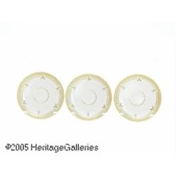 THREE DANISH 'FLORA DANICA' SAUCERS RRoyal Copenh