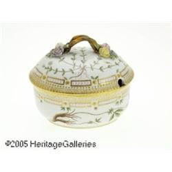 A DANISH 'FLORA DANICA' LIDDED SUGAR BOWL RRoyal 