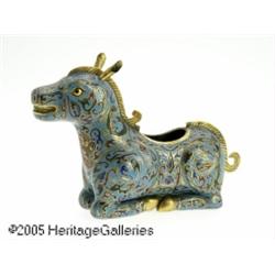 A CHINESE CLOISONNE DONKEY RMaker unknown, late Q