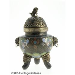 A CHINESE CLOISONNE LIDDED CENSOR RMaker unknown,