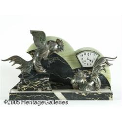 A FRENCH ART DECO MANTEL CLOCK Rmaker unknown, c.