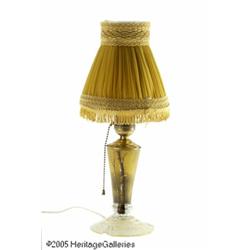 A FRENCH GLASS LAMP RDaum Nancy, c.1890 R RThe di