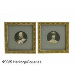 PAIR OF SCULPTED PHOTOGRAPHS RMaker unknown, c.19