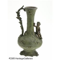 A FRENCH METAL VASE RVincent, c.1900 R RThe spelt