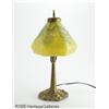 Image 1 : A CONTINENTAL GLASS AND METAL LAMP Rattributed to