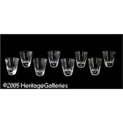 EIGHT GLASS TUMBLERS RKosta, c.1950 R RThe slight