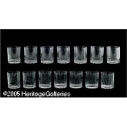 FOURTEEN GLASS TUMBLERS RKosta, c.1950 R RThe cyl