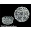 Image 1 : AN AMERICAN CUT GLASS BOWL AND TRAY RMaker unknow