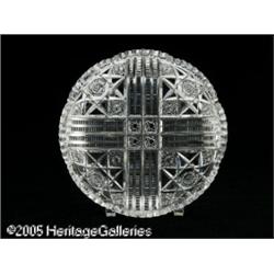 AN AMERICAN BRILLIANT CUT GLASS BOWL RHawkes, c.1