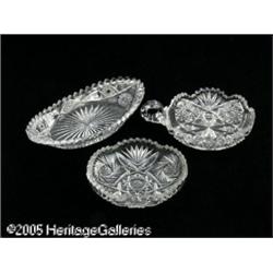 THREE AMERICAN BRILLIANT CUT GLASS ITEMS RVarious