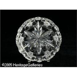 AN AMERICAN CUT GLASS DISH RMaker unknown, c.1900