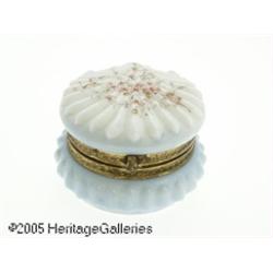 AN AMERICAN GLASS LIDDED DRESSER BOX RWavecrest, 