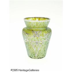 A GLASS AND SILVER VASE RMaker unknown, c.1925 R 