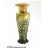 Image 2 : AN AMERICAN IRIDESCENT GOLD ART GLASS VASE RLundb