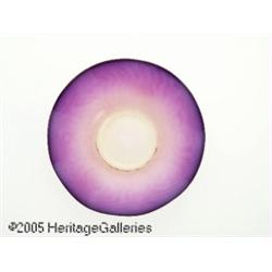 AN AMERICAN ALEXANDRITE GLASS SAUCER RLibbey, c.1