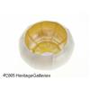 Image 2 : AN AMERICAN GOLD CALCITE GLASS ROSE BOWL RSteuben
