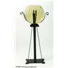 Image 1 : AN AMERICAN VASELINE GLASS FISH BOWL ON STAND RMa