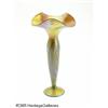 Image 2 : AN AMERICAN IRIDESCENT GOLD ART GLASS VASE RLundb